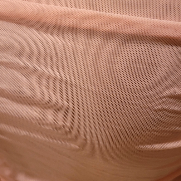 NWT Sexy Pink Halter Cut-Out Ruched Sheer Mesh Ibiza Maxi Dress Sz M - Picture 14 of 14